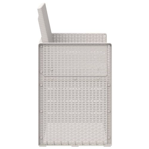 Градински Dining Столове 2 pcs Бяло ПП