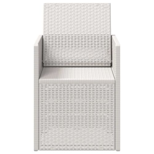 Градински Dining Столове 2 pcs Бяло ПП