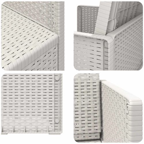 Градински Dining Столове 2 pcs Бяло ПП