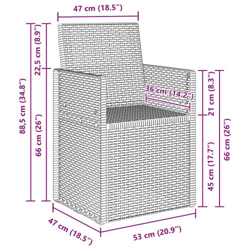 Градински Dining Столове 2 pcs Бяло ПП