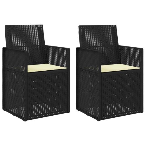 Градински Dining Столове 2 pcs Антрацит и кремаво ПП