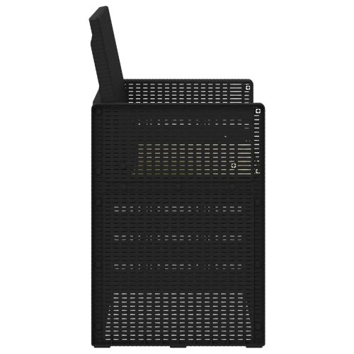 Градински Dining Столове 2 pcs Антрацит и кремаво ПП