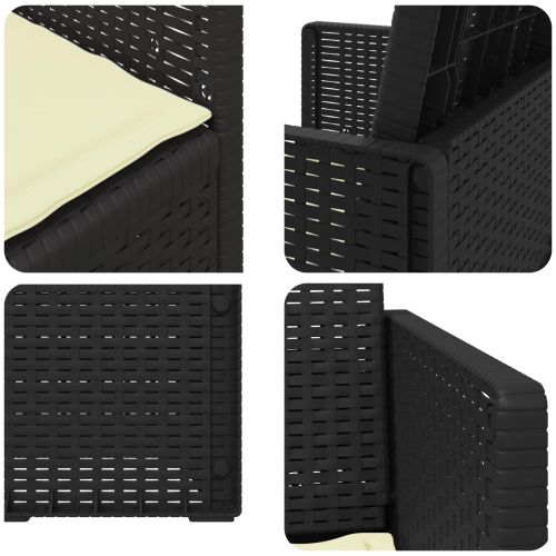 Градински Dining Столове 2 pcs Антрацит и кремаво ПП