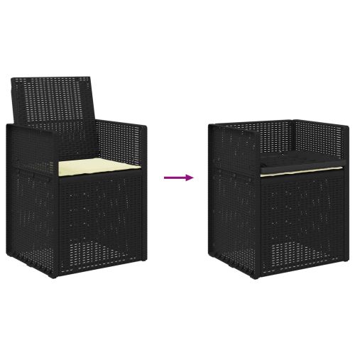 Градински Dining Столове 2 pcs Антрацит и кремаво ПП