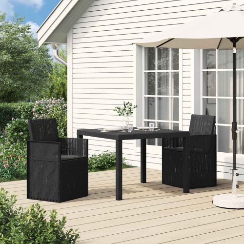 Градински Dining Столове 2 pcs Антрацит ПП