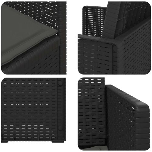 Градински Dining Столове 2 pcs Антрацит ПП