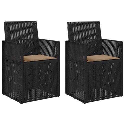 Градински Dining Столове 2 pcs Антрацит и таупе ПП