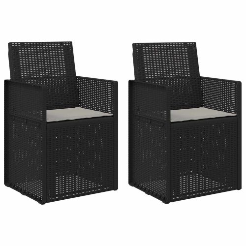 Градински Dining Столове 2 pcs Антрацит и Светлосиво ПП