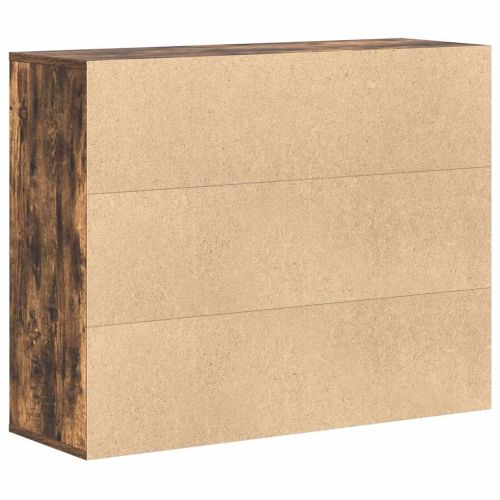 Сайдборд, опушен дъб, 88x30x70 см, инженерно дърво