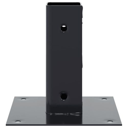 Основи за стълбове квадрат 4 бр прахово боядисана стомана