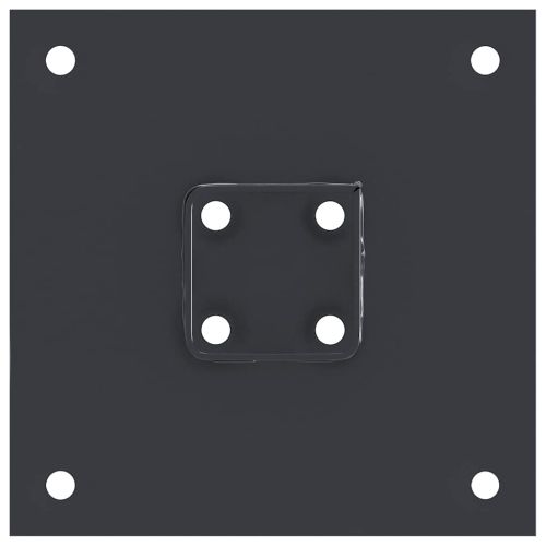 Основи за стълбове квадрат 4 бр прахово боядисана стомана