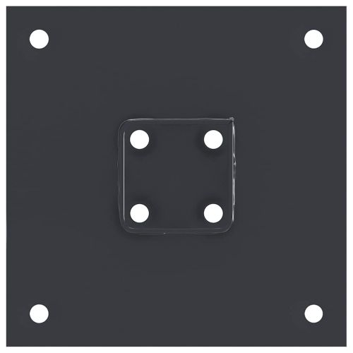 Основи за стълбове квадрат 12 бр прахово боядисана стомана