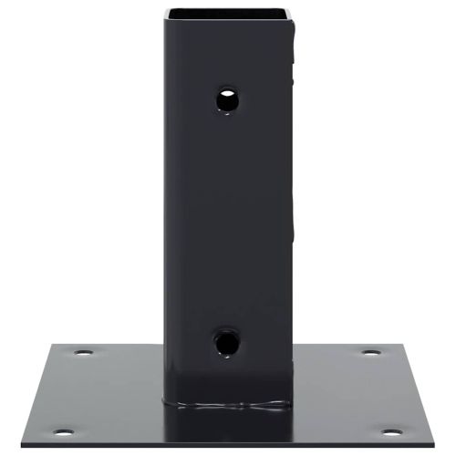 Основи за стълбове квадрат 4 бр прахово боядисана стомана