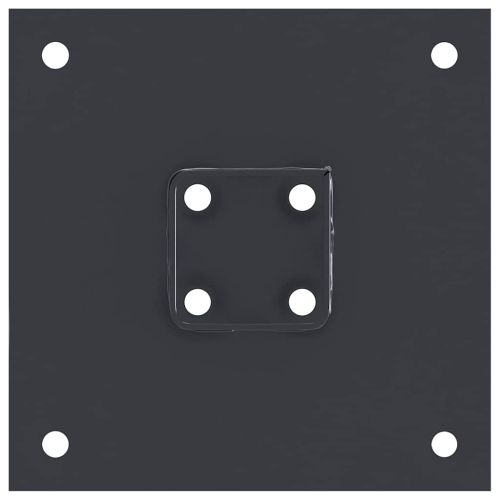 Основи за стълбове квадрат 4 бр прахово боядисана стомана