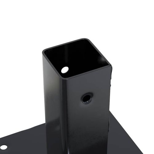 Основи за стълбове квадрат 4 бр прахово боядисана стомана