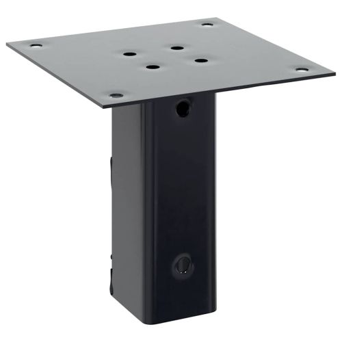 Основи за стълбове квадрат 12 бр прахово боядисана стомана