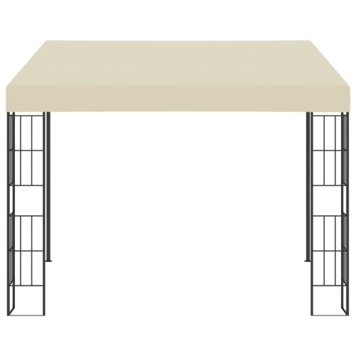 Шатра за стенен монтаж, 3x3 м, кремава, текстил