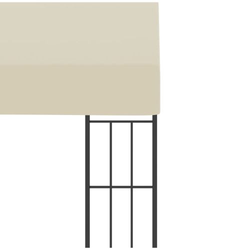 Шатра за стенен монтаж, 3x3 м, кремава, текстил