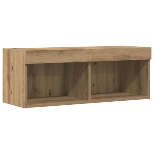 Комплект ТВ шкаф 2 pcs Дъб Инженерно дърво