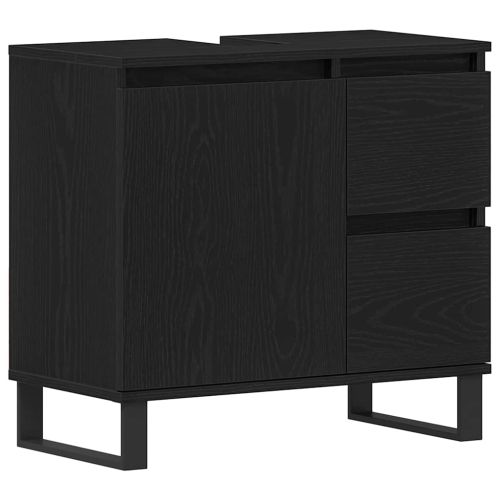 Шкаф за мивка в баня Черния дъб 65 x 33 x 60 см Инженерно дърво
