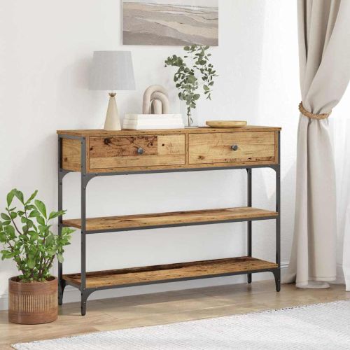 Конзолна маса Старо дърво 100 x 25 x 75 см Инженерно дърво