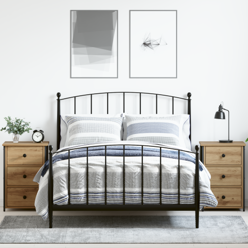 Нощен шкаф с чекмедже 2 pcs Кафяво 40 x 36 x 60 см