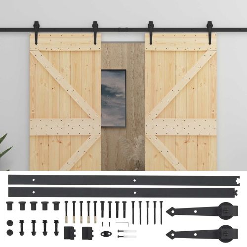 Преплъзваща се врата 2 pcs Естествено и черно