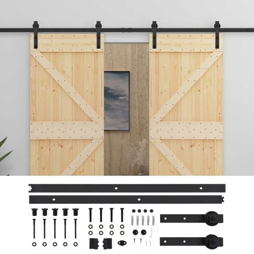 Преплъзваща се врата 2 pcs Естествено и черно