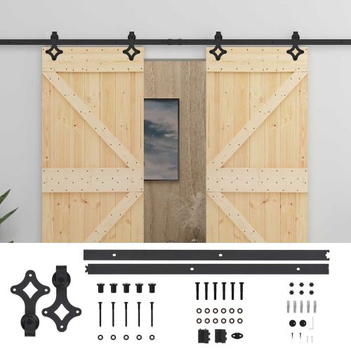 Преплъзваща се врата 2 pcs Естествено и черно