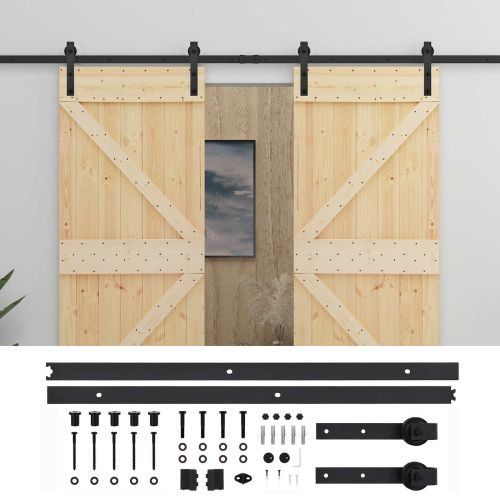 Преплъзваща се врата 2 pcs Естествено и черно