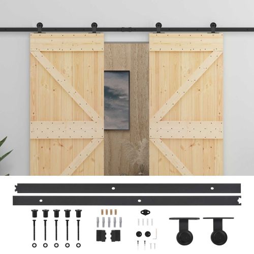 Преплъзваща се врата 2 pcs Естествено и черно