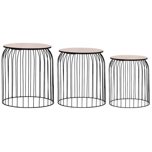 Маси за кафе, 3 бр, черни