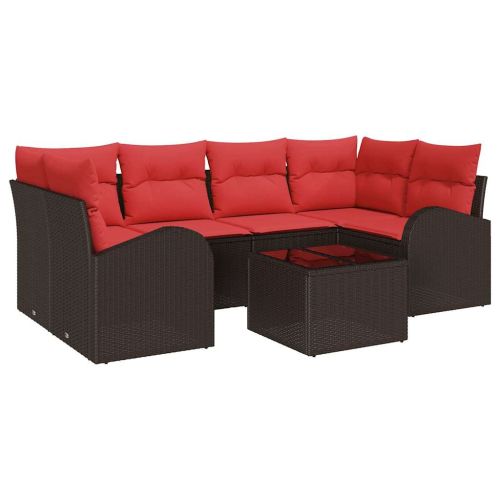Градински Софа Комплект Кафяво 55 x 55 x 37 см полиратан