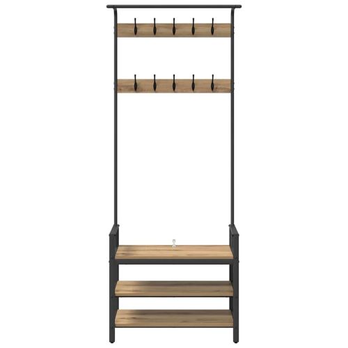 Закачалка за палта с рафт Дъб артизан 75 x 34 x 184 см