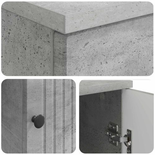 Бюро Бетонно сиво 142,5 x 50 x 75 см Инженерна дървесина