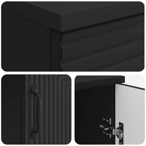 Бюро Черно 142,5 x 50 x 75 см Инженерна дървесина