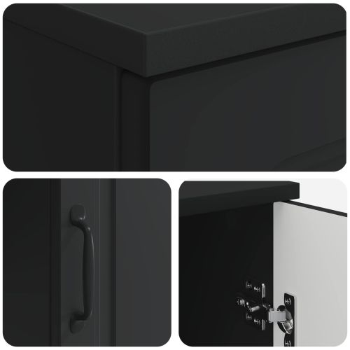 Бюро Черно 142,5 x 50 x 75 см Инженерна дървесина