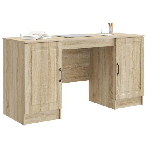 Бюро с рафт Дъб сонома 142,5 x 50 x 75 см Инженерна дървесина
