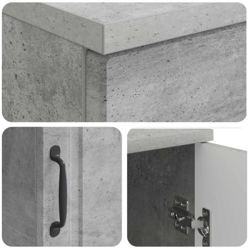 Бюро Бетонно сиво 142,5 x 50 x 75 см Инженерна дървесина