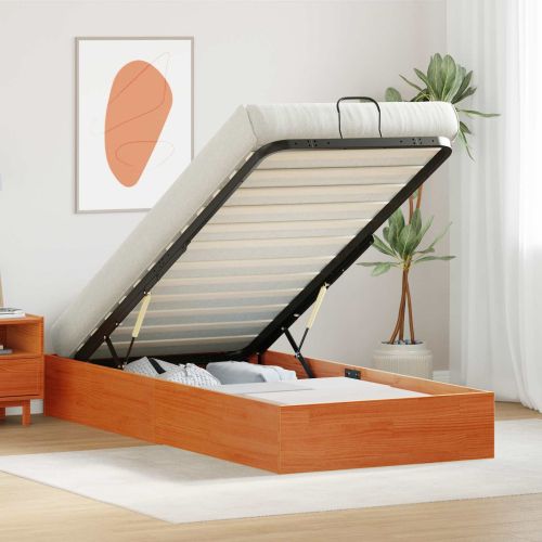 Отоман легло рамка с хранилище Восъчнокафяво 75 x 190 cm