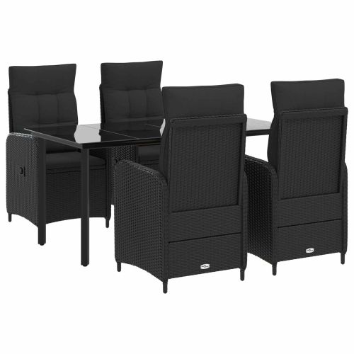 Комплект кафе маси 5 pcs PE ратан и стомана с прахово покритие