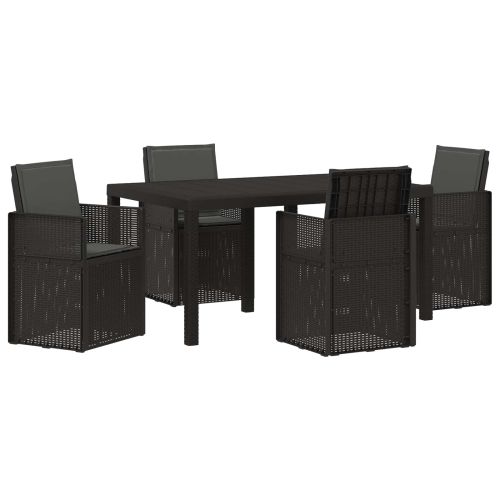 Комплект за хранене в градината с възглавница 5 pcs Антрацит ПП