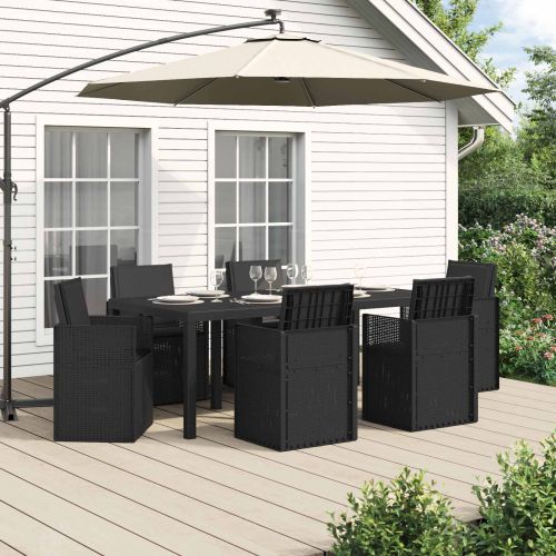 Комплект за хранене в градината с възглавница 7 pcs Антрацит ПП