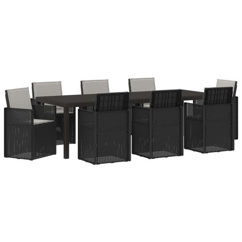 Комплект за хранене в градината 9 pcs Антрацит и Светлосиво ПП