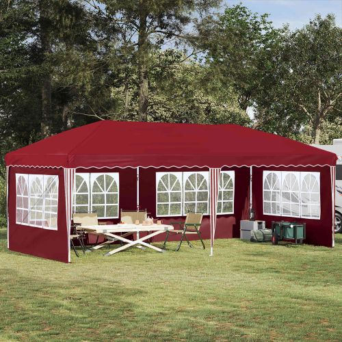 Поп-ъп парти палатка 575 x 289 x 245 см Бургундско червен