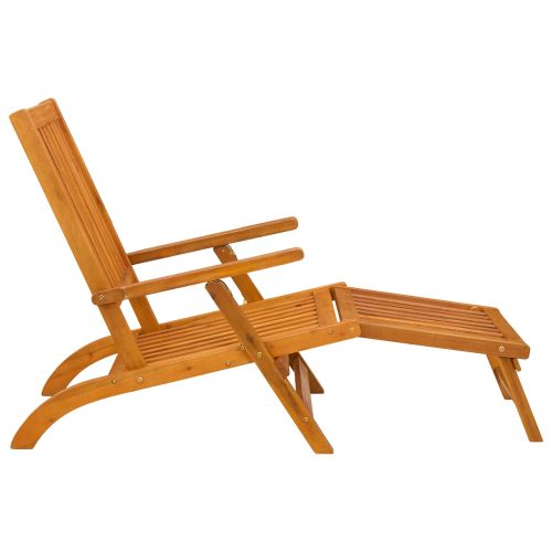 Сгъваем и reclining шезлонг 2 бр. Солидно акациево дърво