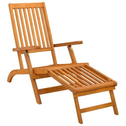 Сгъваем и reclining шезлонг 2 бр. Солидно акациево дърво
