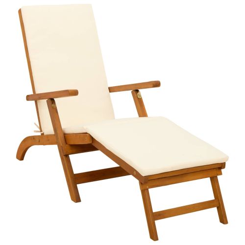 Сгъваем и reclining шезлонг 2 бр. Солидно акациево дърво