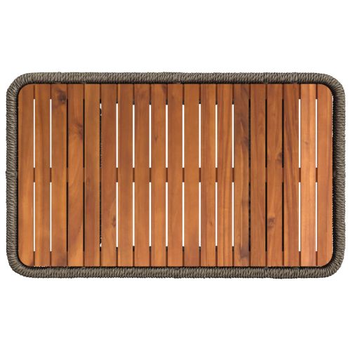 Комплект за хранене в градината 3 pcs Сив и тъмен сив полиратан