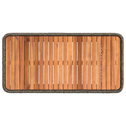 Комплект за хранене в градината 4 pcs Сив и тъмен сив полиратан